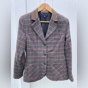 M Plaid Tweed Riding Equestrian Jacket